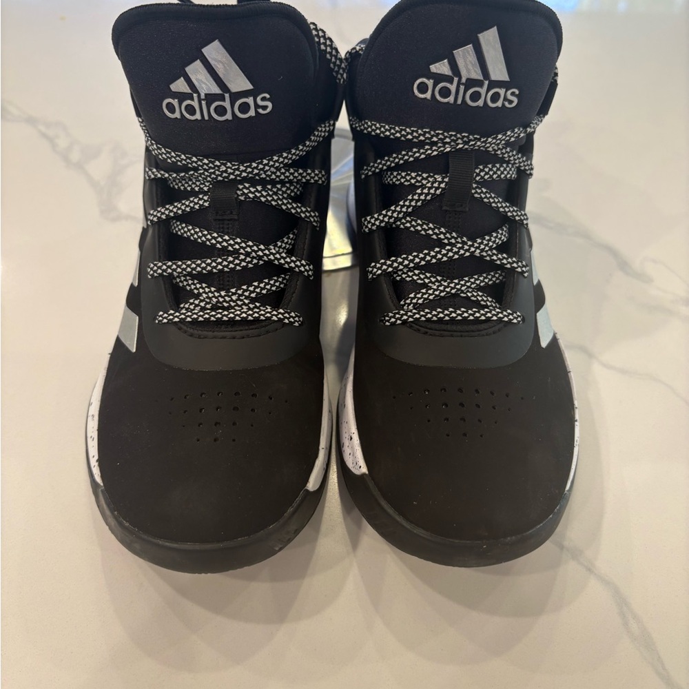 Boys Adidas Black and White Athletic Sneakers - Picture 3 of 10